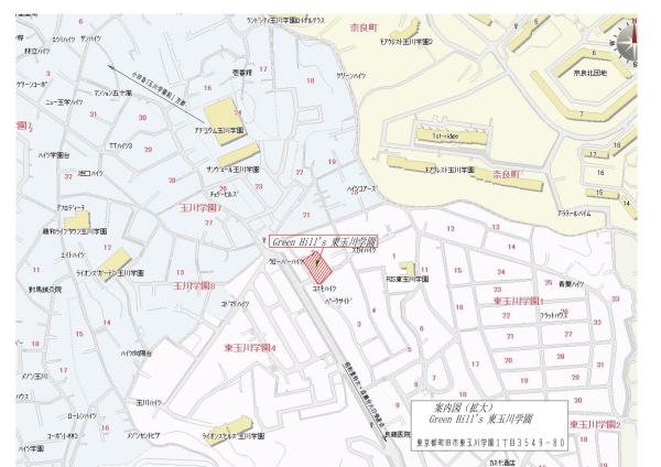 Green Hill's 東玉川学園分譲地案内図